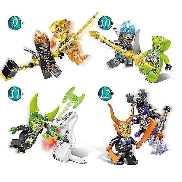 48 Phantom Ninja Minifigurer Vs. Basilisk Med Våben Børns Pædagogiske Samle Byggeklodser Legetøj
