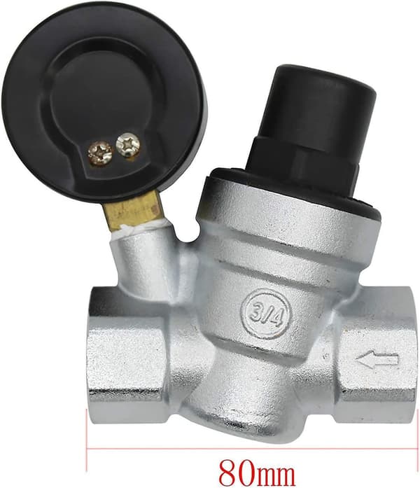 Dn20 Vann Trykkreduserer 3/4 Tommers Vanntrykksregulator Med Manometer