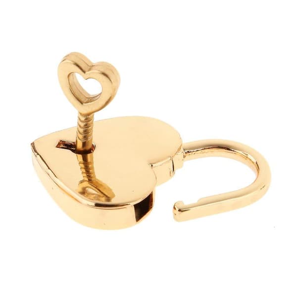 Mini Lock With Key For Jewelry Box Storage Box Diary Book,2pcs,gold