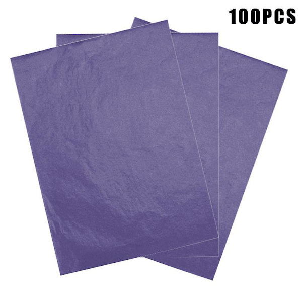 100 Pcs Carbon Paper Transfer Copy Sheets Graphite Tracing A4 For Wood Canvas Art Black