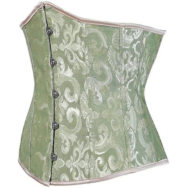 Naisten nauhallinen luilla tuettu underbust-vyötärökorsetti Green L