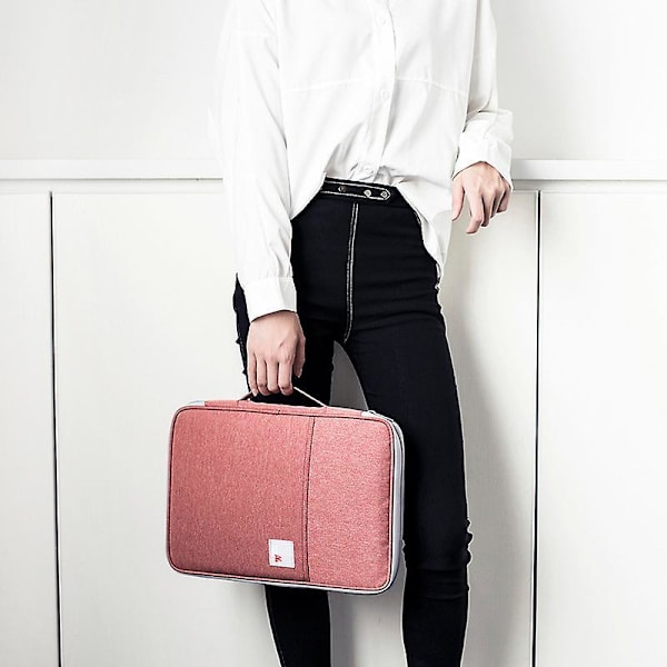 Waterproof Oxfored A4 File Folder Document Bag Business Briefcase Storage Bag For Notebooks Pens Pad Computers Student Gift Sky Blue