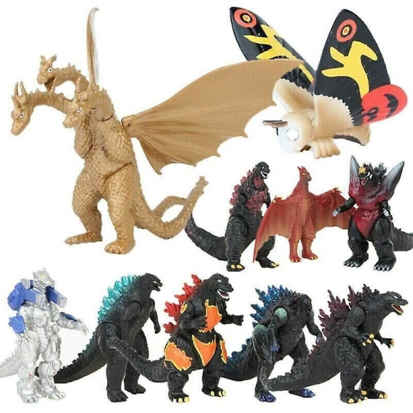 Godzilla 2 King of the Monster Shin Kaiju Gigan Ghidorah 10pc Toy Figures Sets B