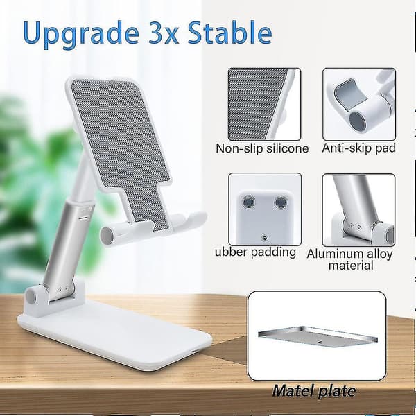 Adjustable Cell Phone Stand, Foldable Phone Holder Tablet Stand For Desk, Angle Height Adjustable Cell Phone Stand Compatible With Tablets
