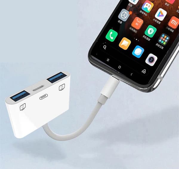 Lightning Converter Adapter To Usb Otg, For Iphone, Mouse, Keyboard, Loading, U, Camera, Data Transfer