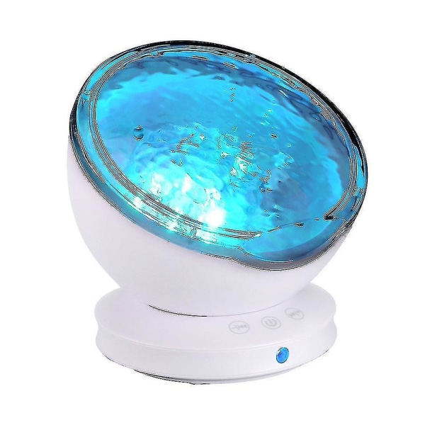 LED Projektorlampe, Ocean Waves Projektor Natlampe med Fjernbetjening, Timer / 7 Farvetilstande / 6 Musiklyde, Til Soveværelse / Børn / Jul / Gave