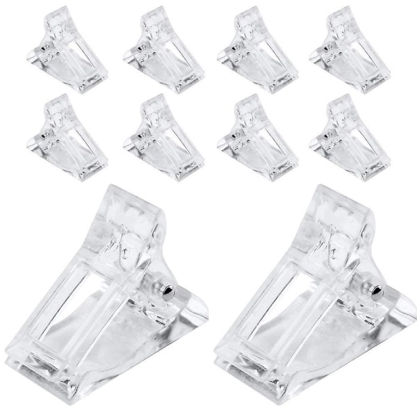 10pcs Nail Tips Clip Nail Tips Shape Clips Nail Clips For Poly Building Clip Poly Gel Fast Building Finger Extension Plastic Builder, Nail Art Diy Man