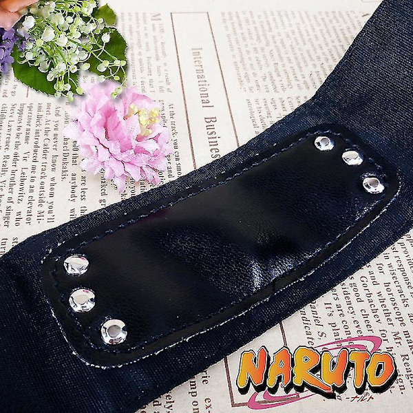 Naruto Pannebånd Med Cosplay Logo, Gullbelagt Ninja Hodeplagg E