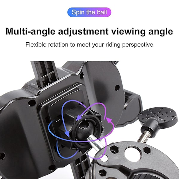 Phone Holder Self-locking Steady Adjustable Bicycle Cell Phone Navigation Support For Motor Cycle 2