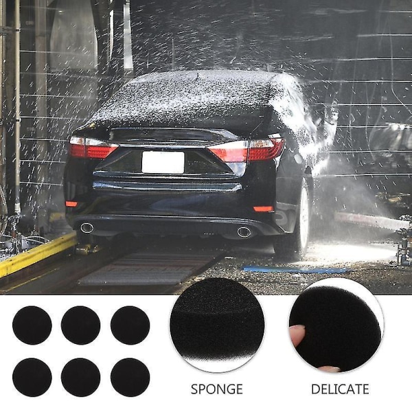 Foam Detailing Wax Applicator Pad Car Wax Applicator Round Shaped Foam Sponge Cleaning Tool 6pcs