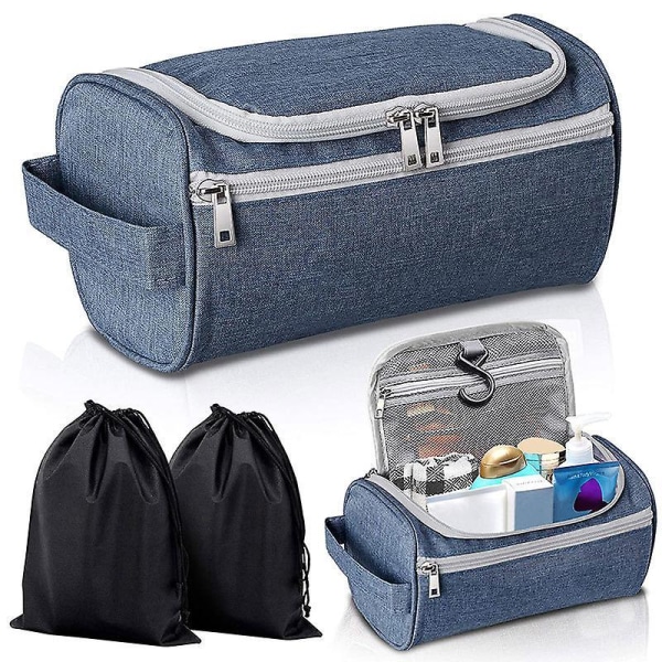 Multifunctional Business Trip Large Capacity Simple Waterproof Storage Bag Washing Bag Travel Portable Bag blue