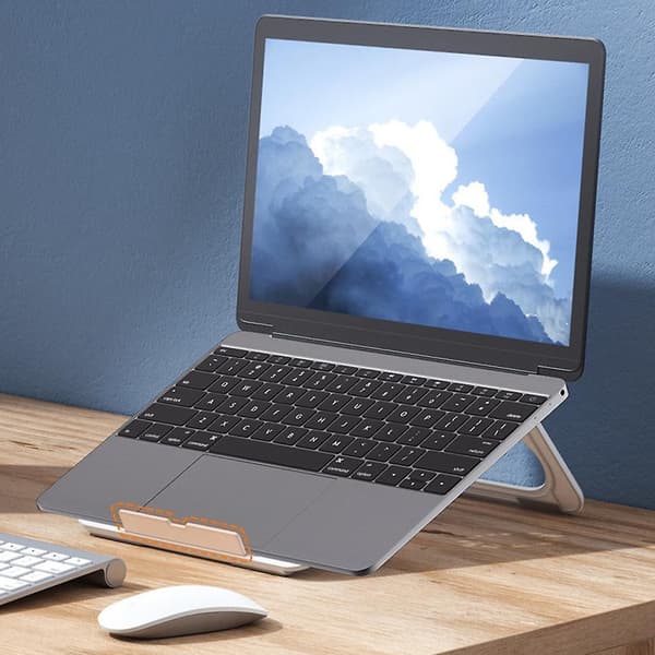 Bærbar Laptop Kjøle Brakettholder Med Usb Kjølevifter Stille Pc Riser White