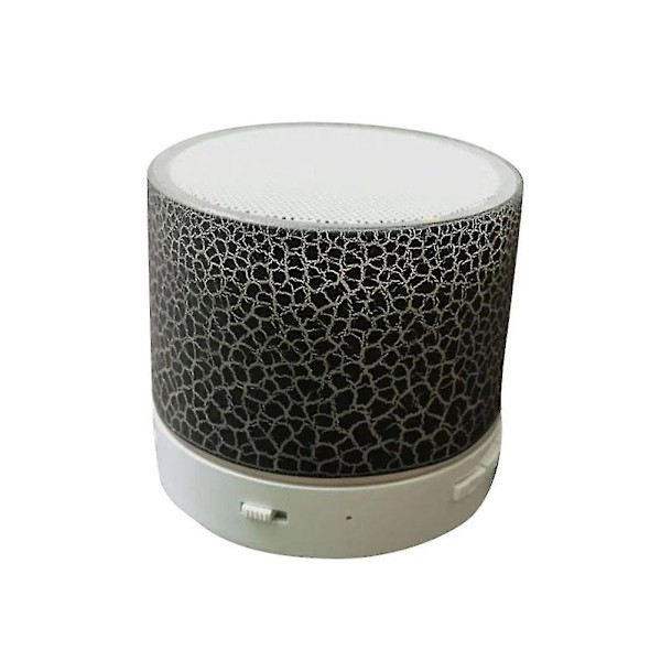 A9 Bærbar Revne Genopladelig LED Lys Trådløs Bluetooth-kompatibel Højttaler Musikafspiller Black
