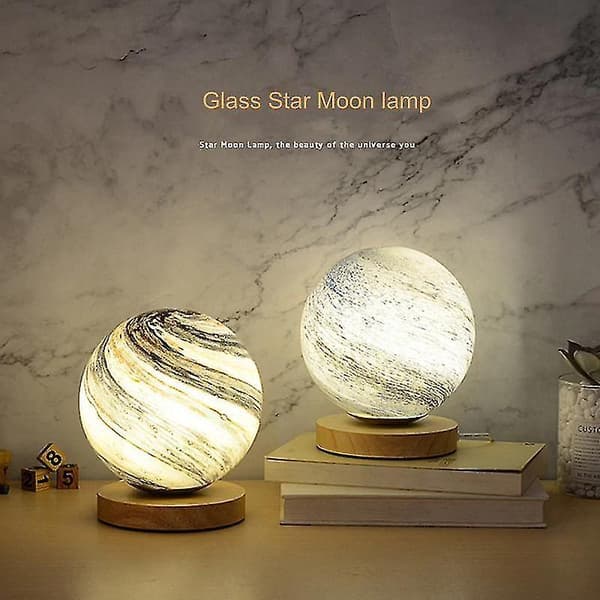 LED Star Moon Remote Control Table Lamp(Blue)
