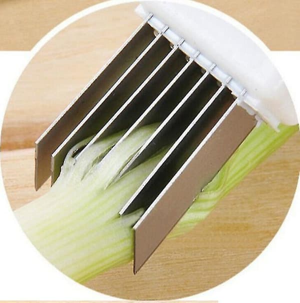 Stainless Steel Green Spring Onion Vegetable Shredder Slicer Cutter Easy Handle
