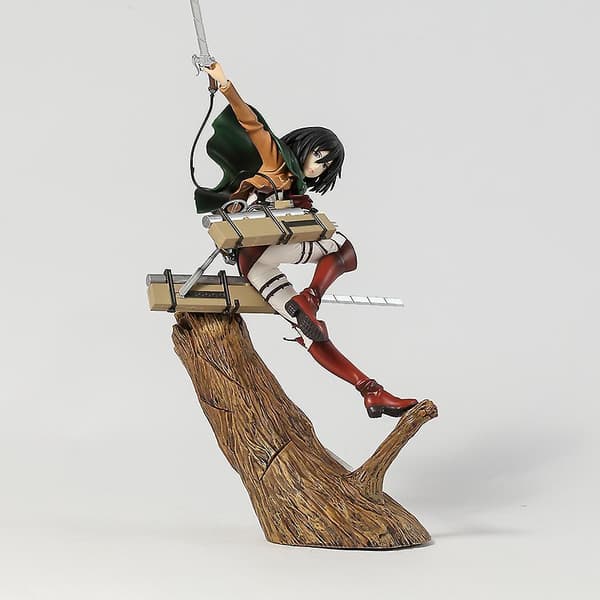 Attack On Titan Mikasa Levi Ackerman Renewal Package Ver. Samlefigur Figur Modell Statue 25cm box