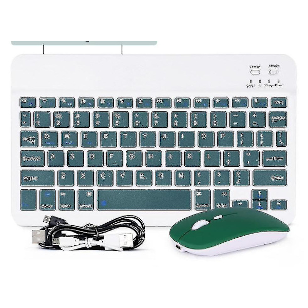 Mini Trådløst Tand-kompatibelt Tastatur og Mus, Trådløst Tastatur og Mus Sæt til Hjemmet, Kontoret Pink-mouse 10 inch