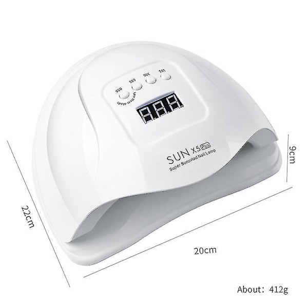 LED Neglelampe 120W Neglehærdende UV Lampe, LED Negletørrer Til Gelpolering Med Smart Sensor/4 Timerindstillinger US plug