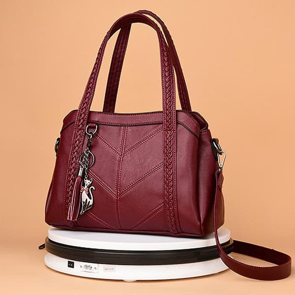 Crossbody tasker til kvinder PU læder skuldertaske Tsaael top-håndtag håndtasker Blue