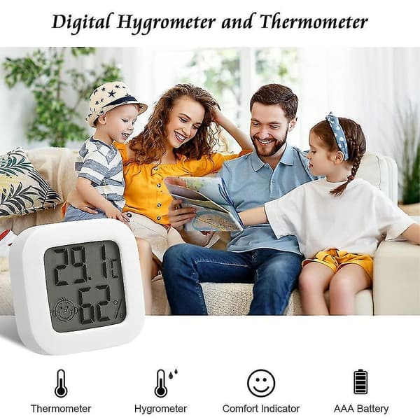 Indendørs Termometer Hygrometer, 2 stk. Mini Høj Præcision Digitalt Indendørs Hygrometer Termometer, Nøjagtigt Termometer Og Hygrometer