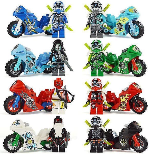 Ninja Motorcykel 8 Minifigur Børnelegetøj Byggeklodser