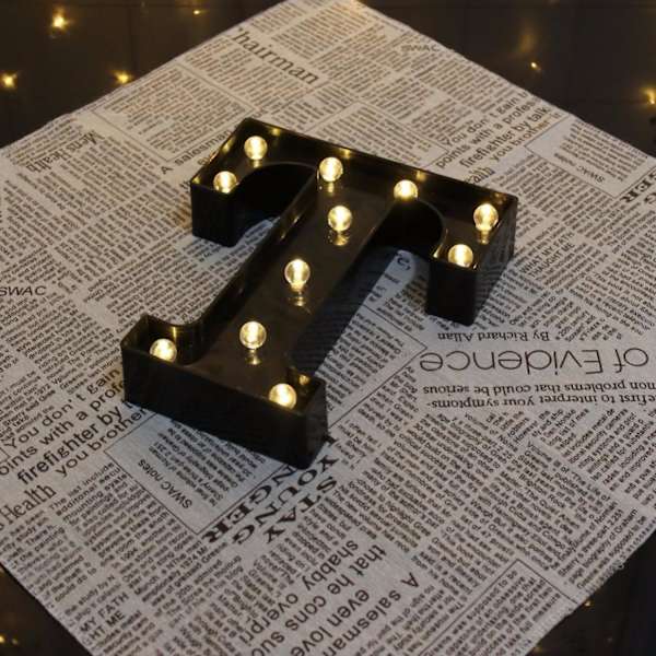 Led  Letter Lights New Design Light Up Black Letters For Events Wedding Party Birthday Home Bar Diy Decoration B091-361 C