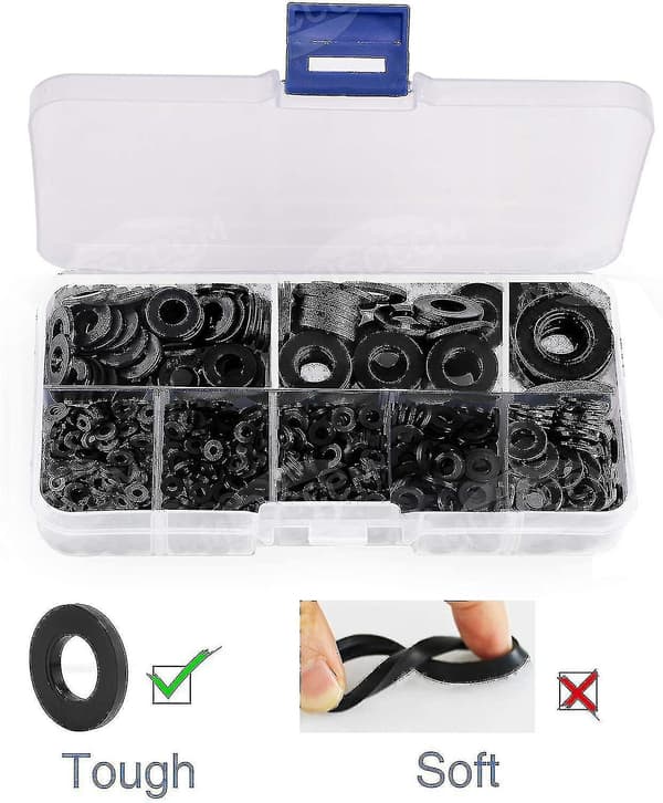 500pcs Nylon Gasket Flat Washer Round Spacer Washer
