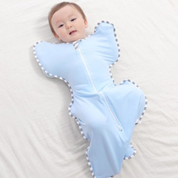 Svøb, dramatisk bedre søvn, hjælper baby med at sove Light Blue S