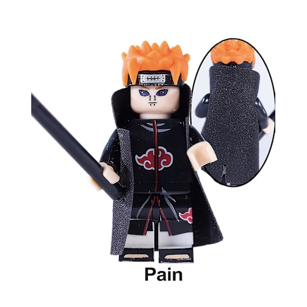 8pcs Naruto Heroes Puzzle Assembling Toy Plastic Assembling Child Building Block Minifigure Toy Model