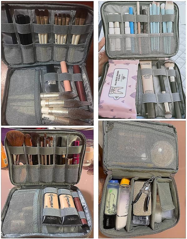 Electronics Organizer, Double Layer Electronic Accessories Cable Storage Bag, Travel Organizer Bag For Cable, Charger, H