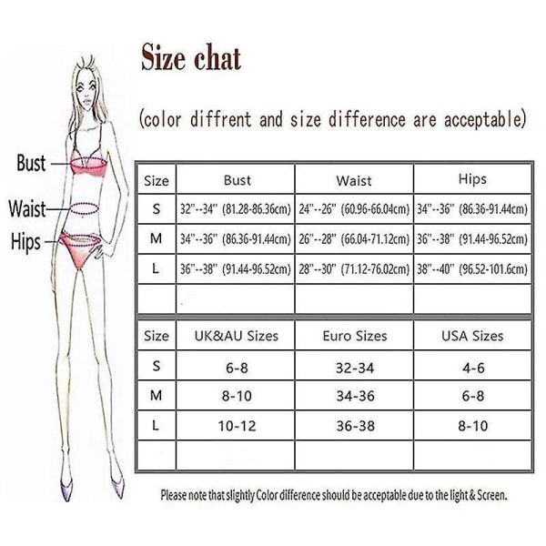 Women Two Piece Swimsuit Sexy Swimwear Halter String Triangle Bikini S WHITE L