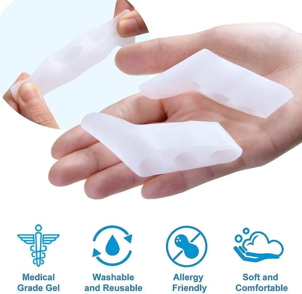 Toe Spreader Small Toe, [6x] Silicone Toe Spacer For Overlapping Toes, Fast Pain Relief