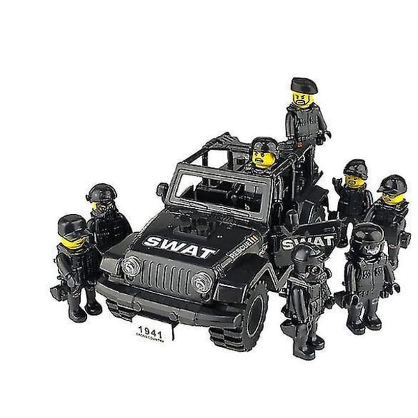 Military Special Forces Soldiers Bricks Figures Guns Weapons Compatible Armed Swat Building Blocks