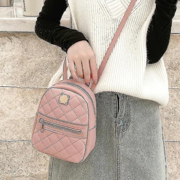 Pu Leather Shoulder Mini Small Backpack Multi-function Ladies Phone Pouch Pack Ladies School Backpack Bags For Women white