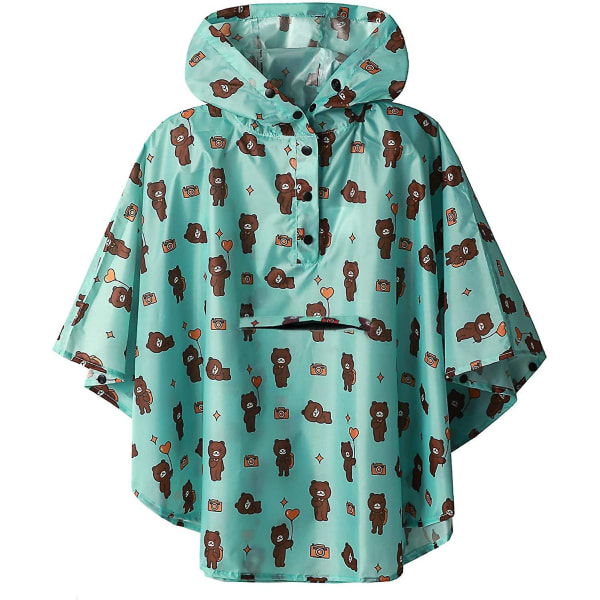 Lightweight Kids Rain Poncho Jacket Waterproof Outwear Rain Coat style 1 L