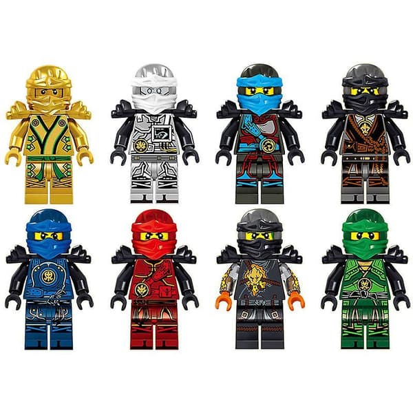 Phantom Ninja Cool Motorcycle 8 Models With Weapons Assembling Building Blocks Toys