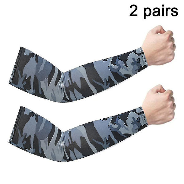 2 Par Kølende Arm Sleeves Til Mænd & Kvinder, UV Beskyttende Upf 50, Tattoo Dækning