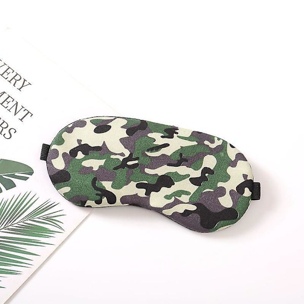 Camo Sleep Mask, Soft & Comfortable Eye Mask With Adjustable Head Strap Light Blockin