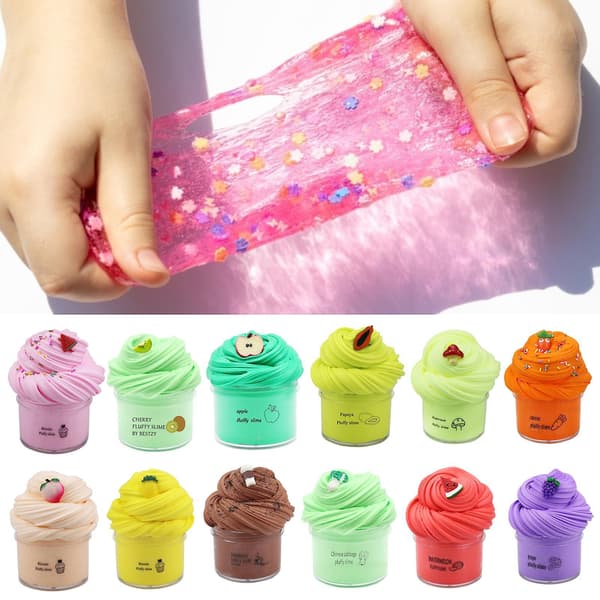 70 ml Slime Legetøj Fluffy Anti-rive Elastisk Sky Slime Smør Slam Legetøj Til Afslapning C