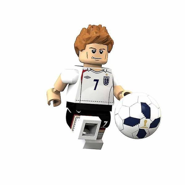 8 stk. Fodboldstjerne Figurer Messi Beckham Ronaldo Samle Byggeklods Legetøj