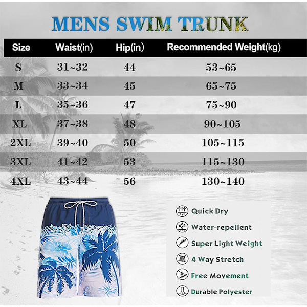 Ny sommer ensfarget sportsbadebukse for menn, hurtigtørkende, avslappet og løs strandbukse 4XL