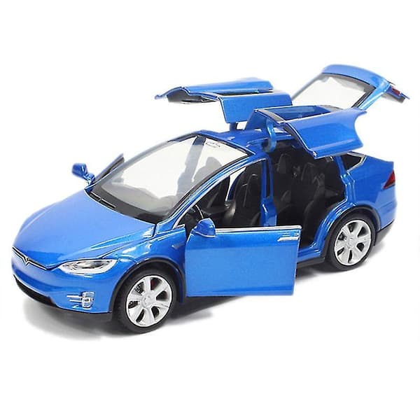 Splinterny 1:32 Tesla Model X Legeringsbil Model Drengelegetøj blue