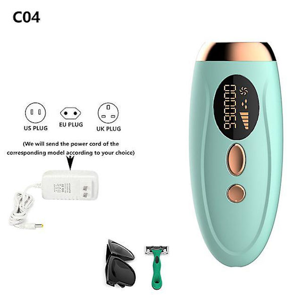 Laser Epilator 990000 Blink Permanent Ipl Photoepilator Laser Hårfjerning Depiladora Smerteløs Elektrisk Epilator Maskine Light Green