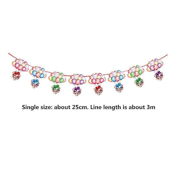 3/4/5 Pieces Christmas Banners Flags Paper Hanging Bunting Garl 2 3PCS