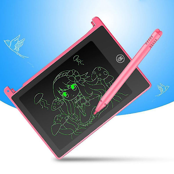 4,4 tuuman kannettava LCD-kirjoitustaulu digitaalinen piirustusgraffititaulu kynällä Pink
