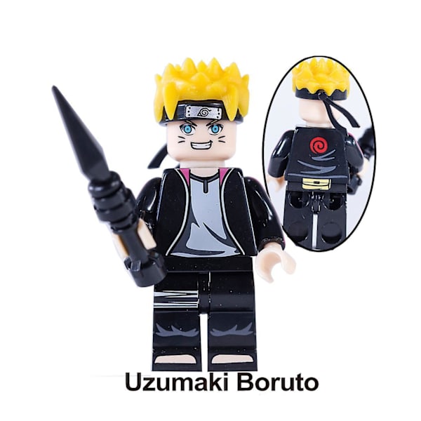 8pcs Naruto Heroes Puzzle Assembling Toy Plastic Assembling Child Building Block Minifigure Toy Model