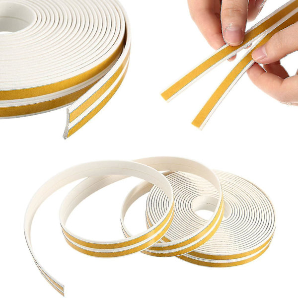 Door Window Sealing Strip, Total Length 10 M Door Sealing Tape, Rubber Seal Window, Foam Adhesive Tape Window, Sealing Strips, Window Seals, Door Sea
