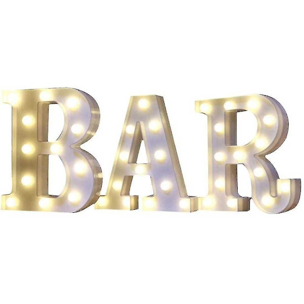Alphabet Bar Led Light Letter Decorative Lamp Light Led Alphabet White Solid Letters For Party Wedding Decoration Light