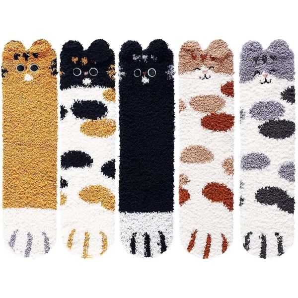 Kartokner 10 Pairs Socks for Women Girls Colorful Indoors Animal Slipper (Multicolor 4)