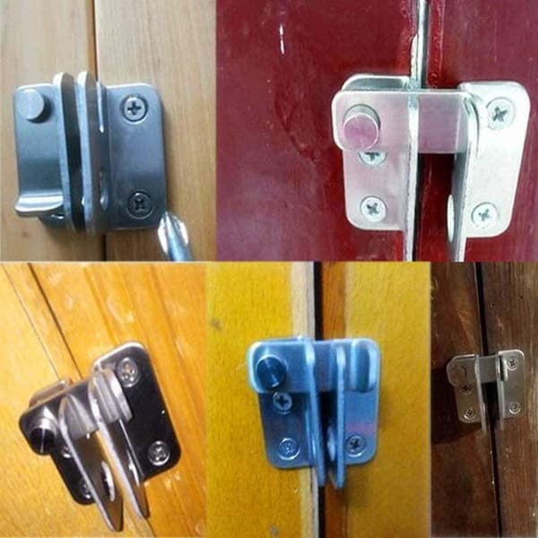 Bolt Door Lock Gate Latch Tiny Padlock Hasp, Stainless Steel Brushed Finish, Open to the Left